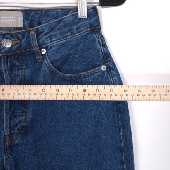 EVERLANE Women's Jeans 27 Crop Curvy 90's Cheeky Straight ORGANIC COTTON Button - Picture 4 of 12